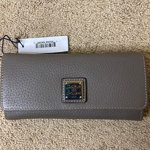 Large Dooney & Bourke Elephant Grey Leather Wallet